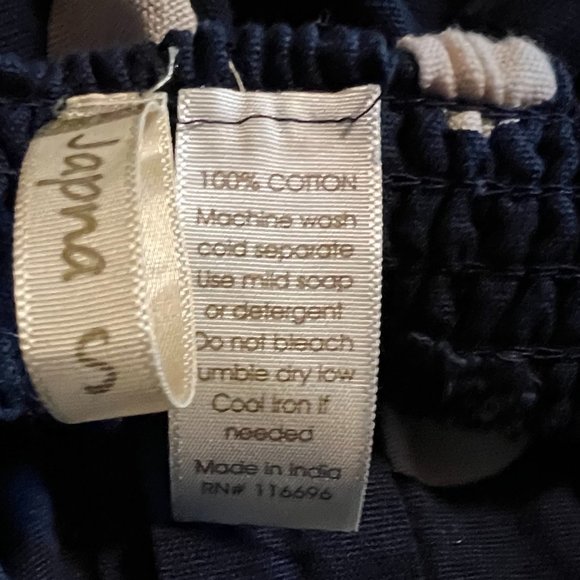 Navy and White Polka Dot Jumpsuit Size Small - Picture 4 of 4